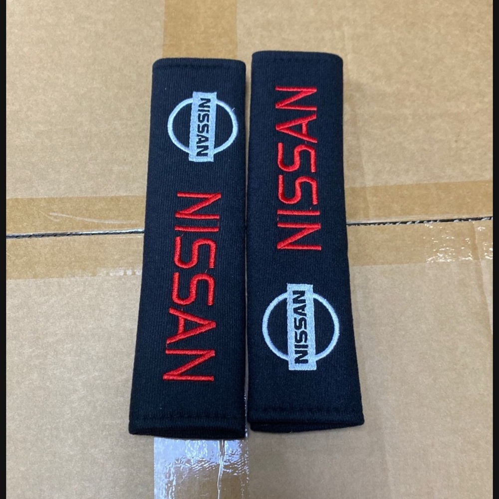 NISSAN Black Seat Belt Covers